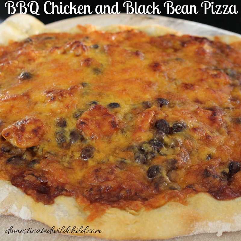BBQ Chicken and Black Bean Pizza