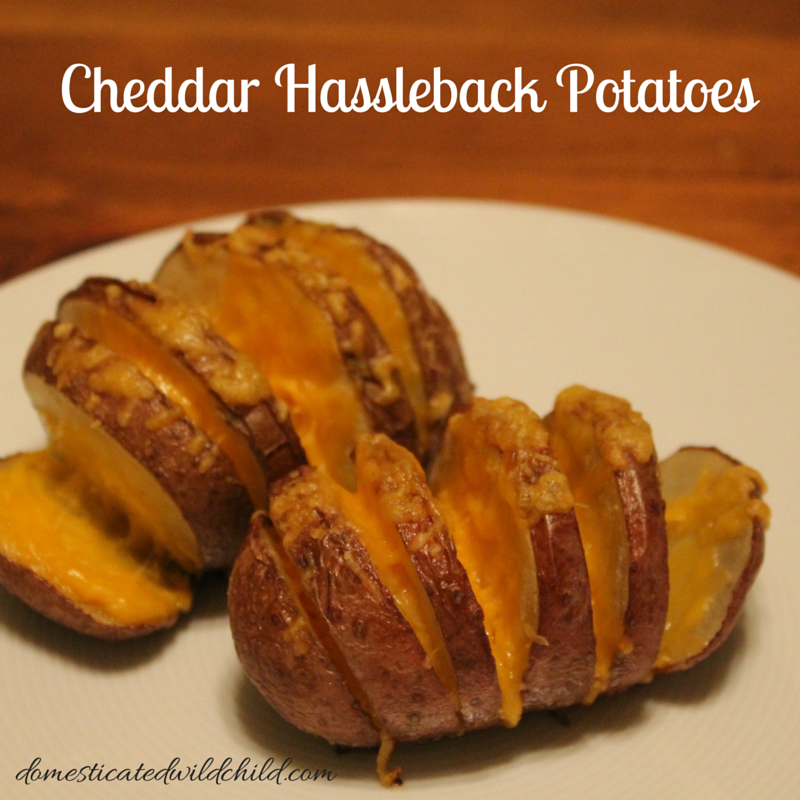 Cheddar Hassleback Potatoes