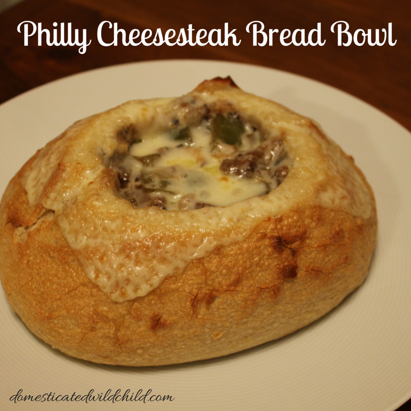 Philly Cheesesteak Bread Bowl
