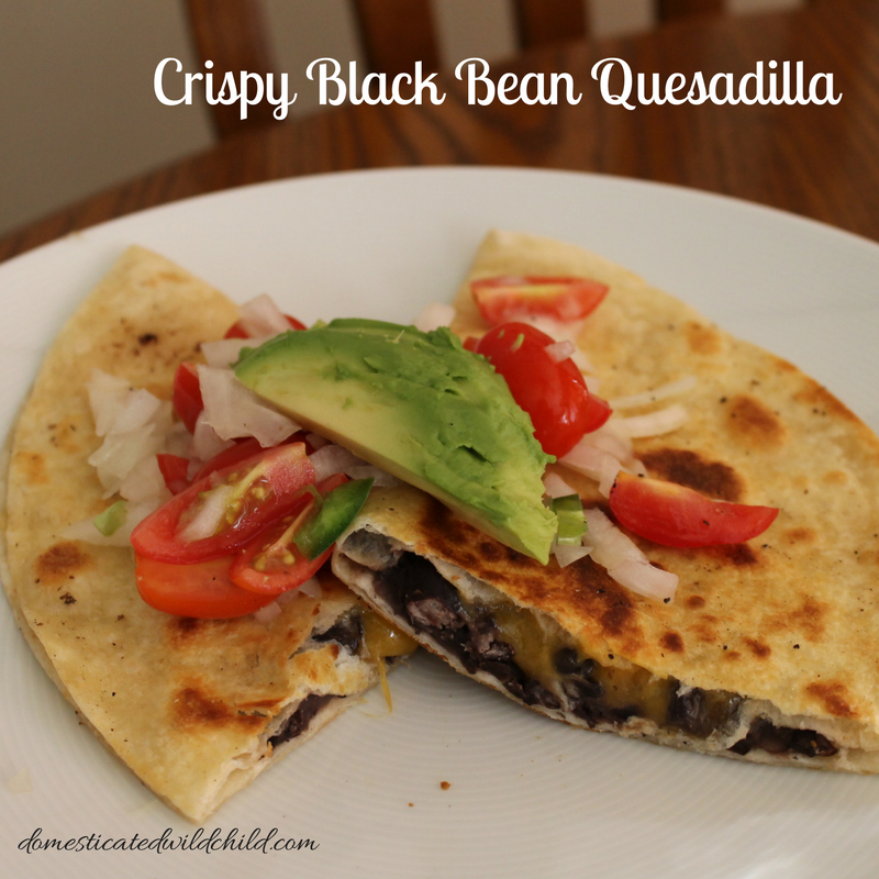 Crispy Black Bean Quesadilla