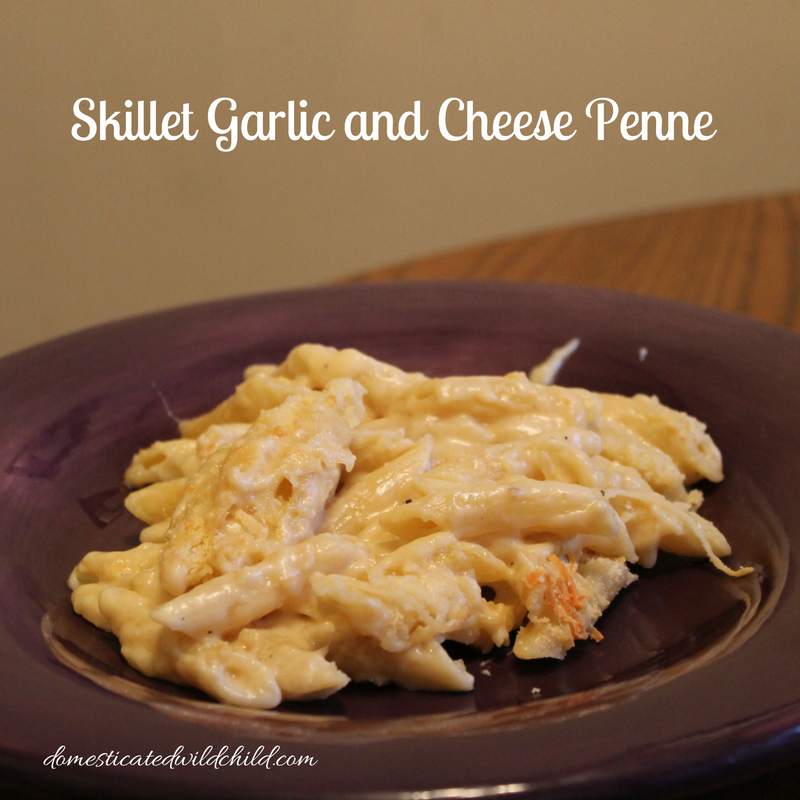 Skillet Garlic and Cheese Penne