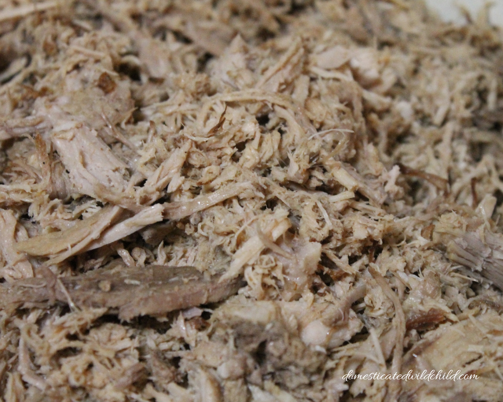 cooked pulled pork